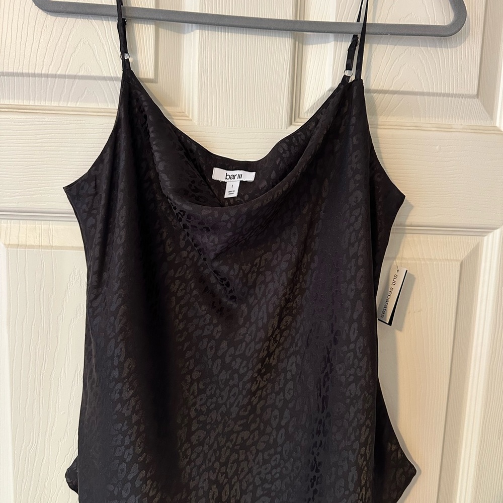 Bar III Black Sleeveless Camisole